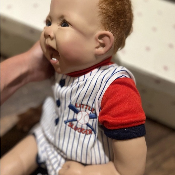 Ashton Drake Michael Little Slugger Silicone Reborn Weighted Baby Doll - Picture 11 of 11